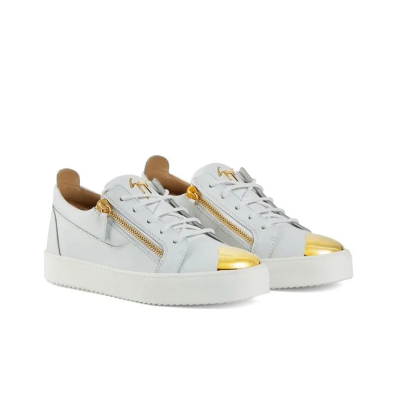 Giuseppe Zanotti/GZ Low Top Skateboard Shoes Men's White Gray-1