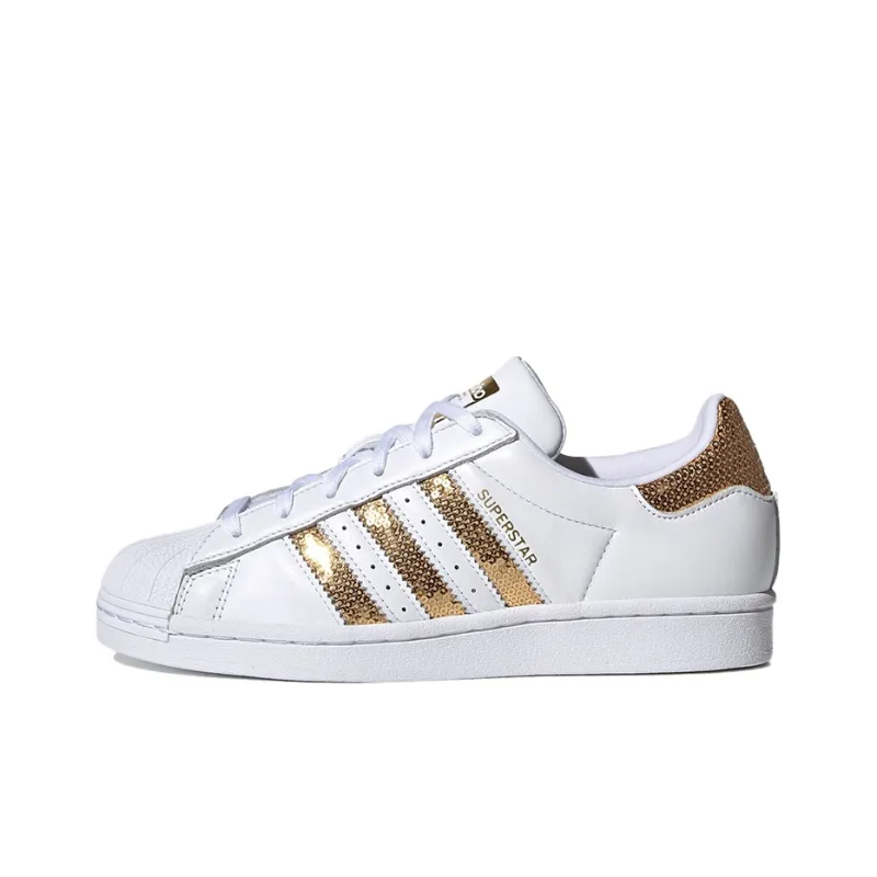 Adidas Women's Superstar 'White Gold Sequins' Women's-0