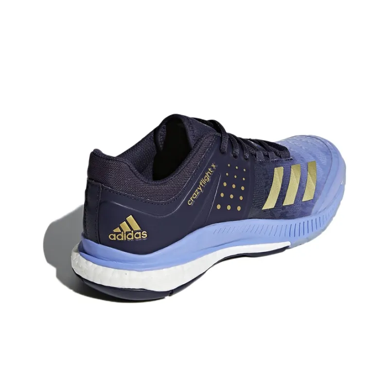 Adidas Crazyflight Anti Slip Wear Resistant Low Top Running Shoes Men's Azure Blue-3