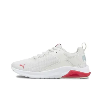 PUMA Electron Cushioning Anti-Slip And Wear-Resistant Low-Top Running Shoes Unisex White Red