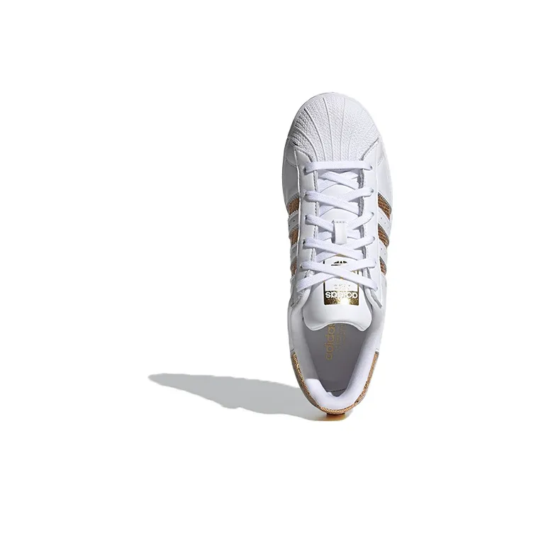 Adidas Women's Superstar 'White Gold Sequins' Women's-4