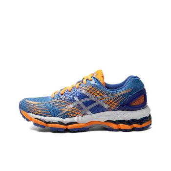 Asics GEL-Nimbus 17 Anti-Slip And Wear-Resistant Breathable Low-Top Running Shoes Women's Blue Orange