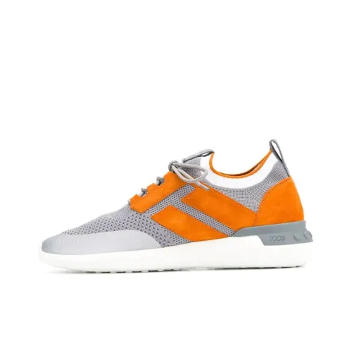 TOD'S Casual Shoes Men Low-Top Orange/Grey