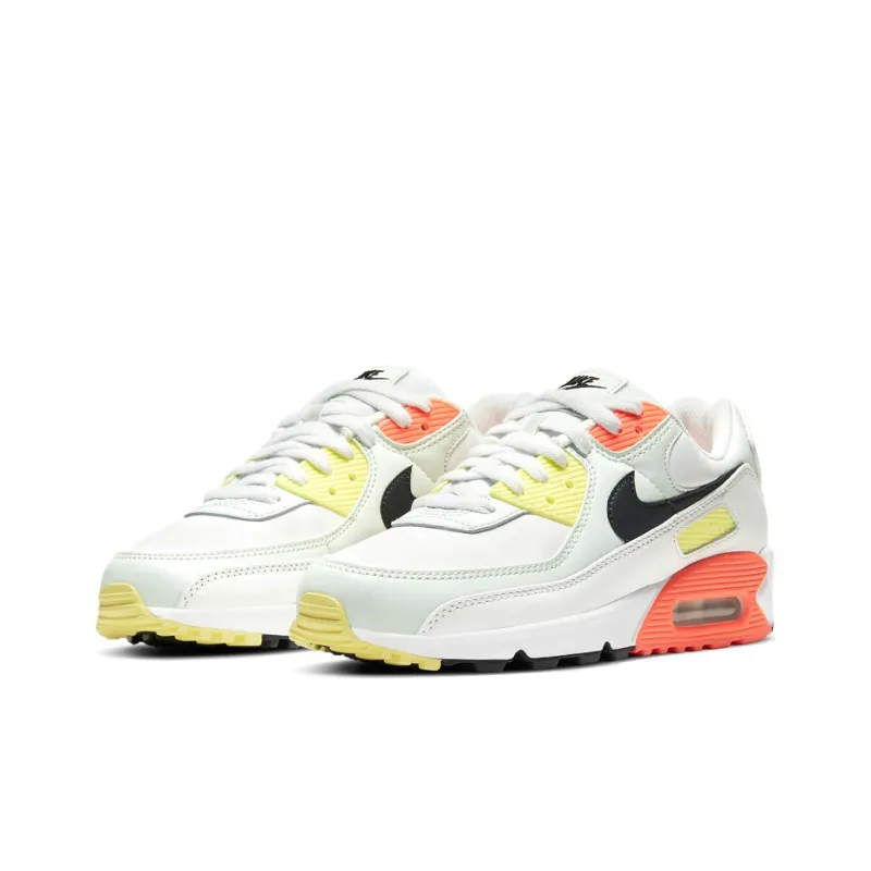 Nike Air Max 90 White Barely Green Bright Mango Women's-2