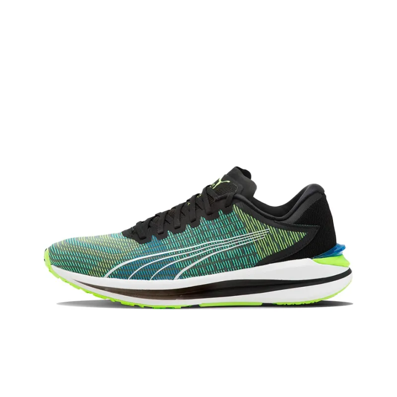 PUMA Electrify Nitro Cushioned Anti-Slip And Wear-Resistant Lightweight Low-Top Running Shoes Unisex Green Black-0