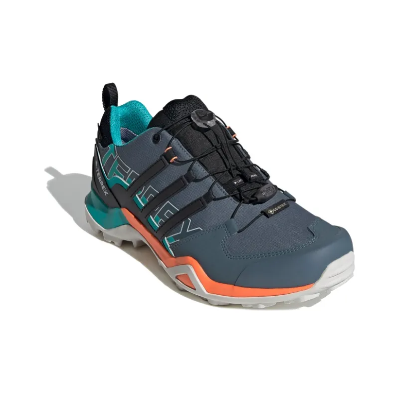 Adidas Terrex Swift Slip-Resistant Low-Top Trekking Shoes Men's Green Black Orange-2