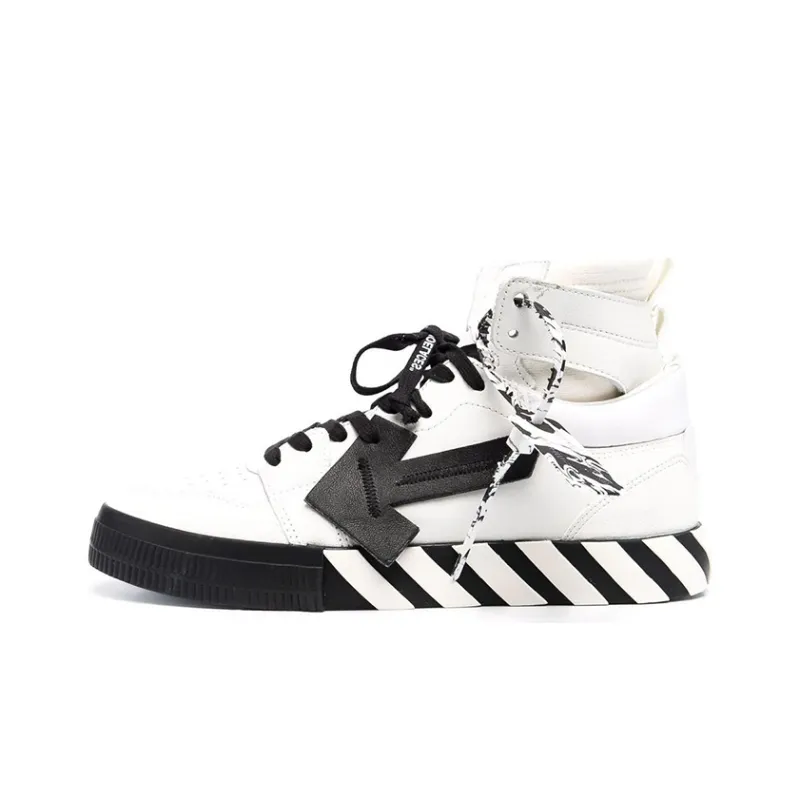 OFF WHITE Vulcanized Hi Top White Black-0