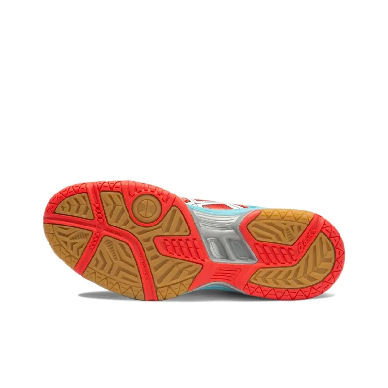 Asics Gel-Rocket 7 Anti-Slip Wear-Resistant Low-Top Running Shoes Women's Sunrise Red Blue-3