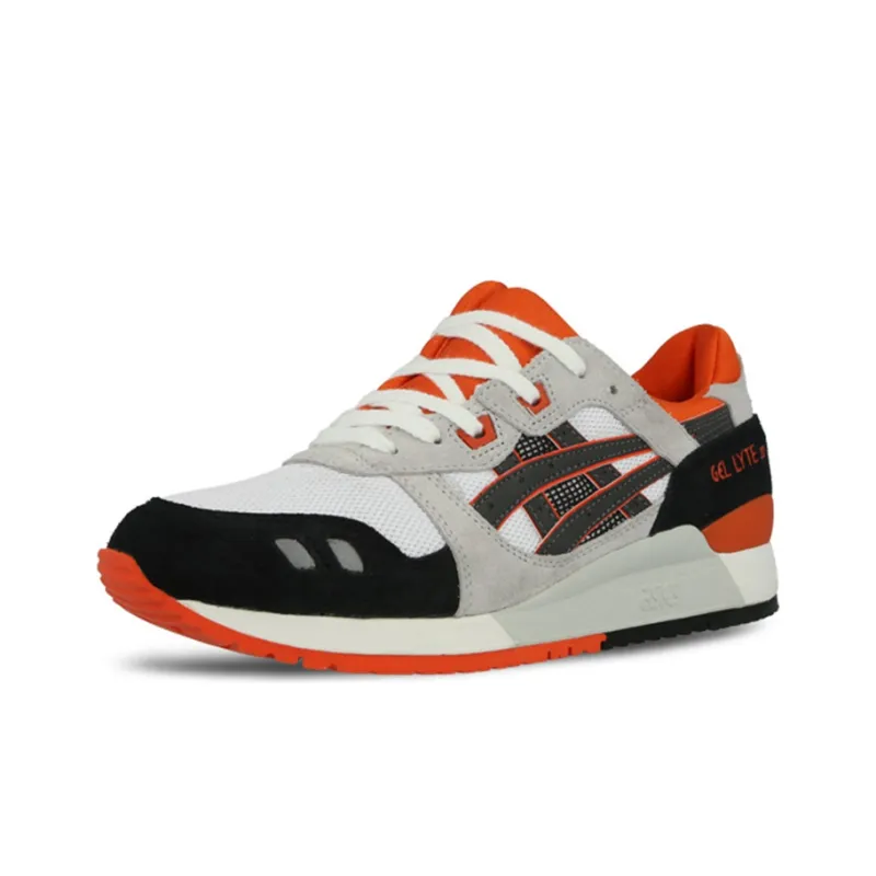Asics Gel-Lyte 3 Anti-Slip Wear-Resistant Low-Top Running Shoes Men's Black Orange-2