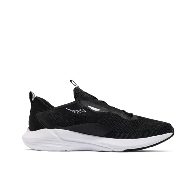 Saucony Humming 1 Cushioned Slip Resistant Abrasion Resistant Breathable Low Top Running Shoes Men's Black White-1
