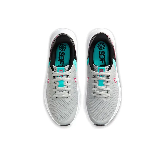 Nike Star Runner 3 Cushioning Anti Slip Wear Resistant Breathability Low Top Running Shoes GS Gray Black Pink-3