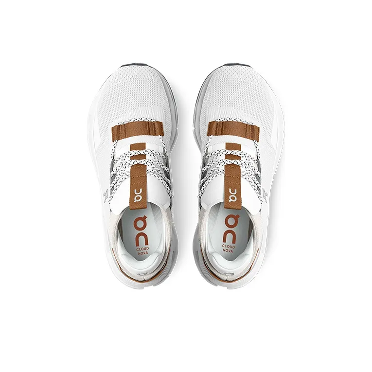 On Running Cloudnova White Pearl Brown Women's-3