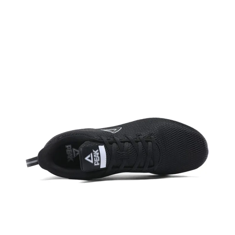 PEAK Qingyi Cushioning Anti Slip And Wear Resistant Low Top Running Shoes Men's Black White-2