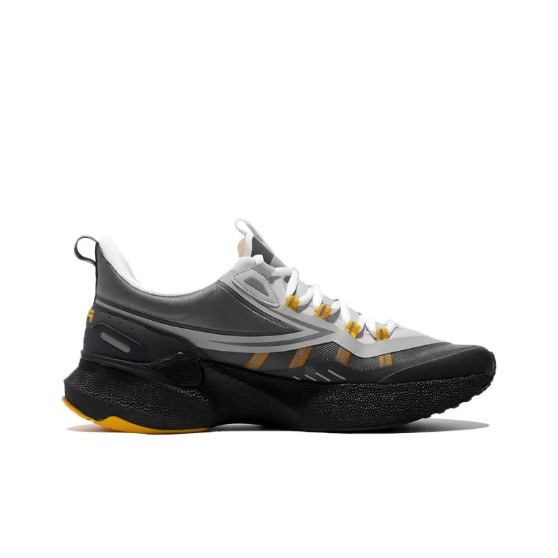 FILA Neuron 5 Cushioning, Slip Resistant, Abrasion Resistant Coverage Low Top Running Shoes Unisex Gray Black-1