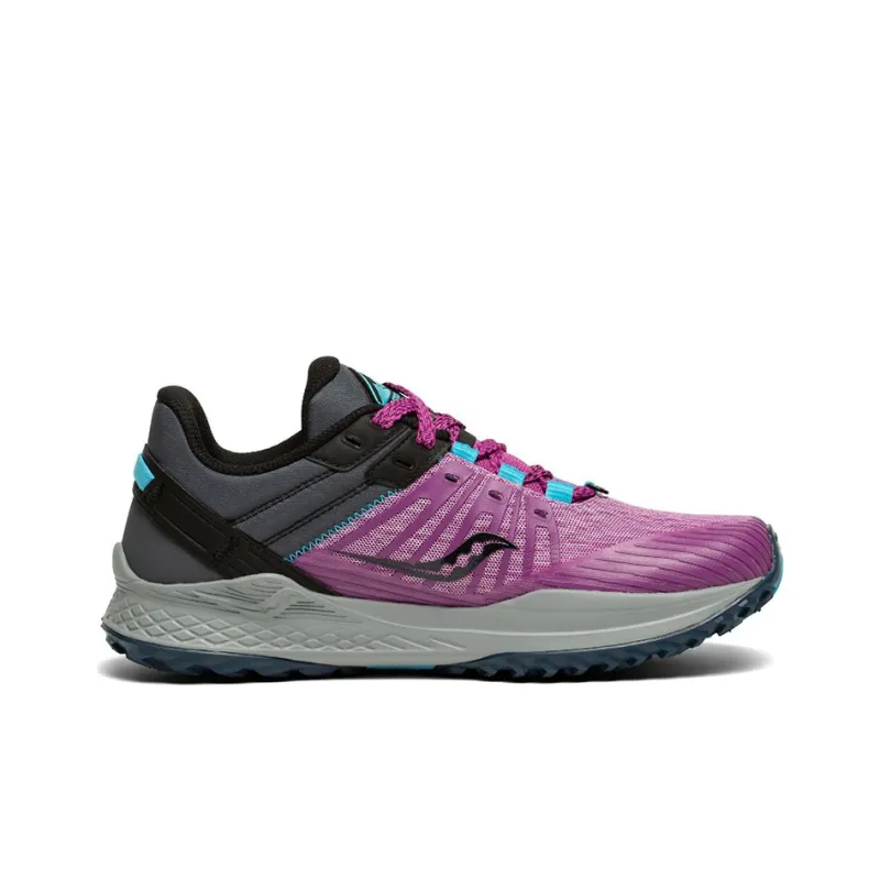 Saucony Mad River TR Cushioned Anti-Slip And Wear-Resistant Lightweight Low-Top Running Shoes Women's Black Purple-1