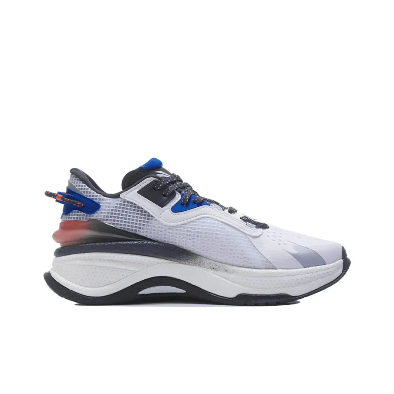 LiNing Exceed 5 Anti Slip Wear Resistant Low Top Running Shoes Men's White Blue-1