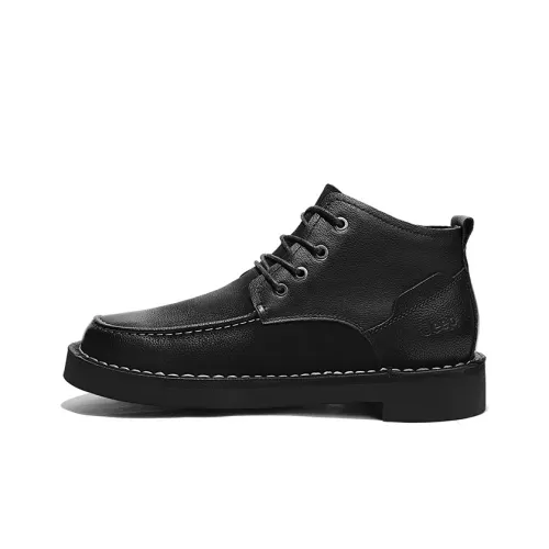 Jeep Dress Shoes Men High-Top Black