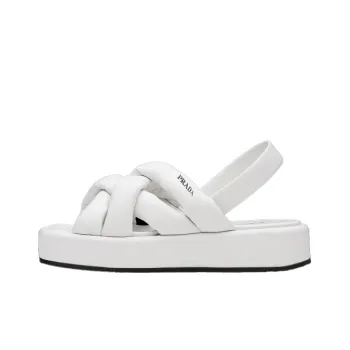 PRADA Nappa Casual Sandal Women's White