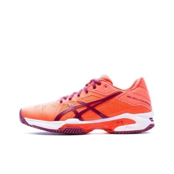 Asics Gel Solution Speed 3 Clay Wear resistant, Non slip And Breathable Low Top Running Shoes Women's Orange Purple