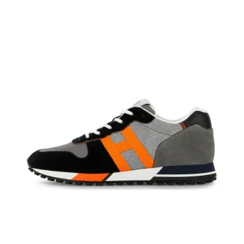 HOGAN H383 Casual Shoes Men Low Top Black/Gray