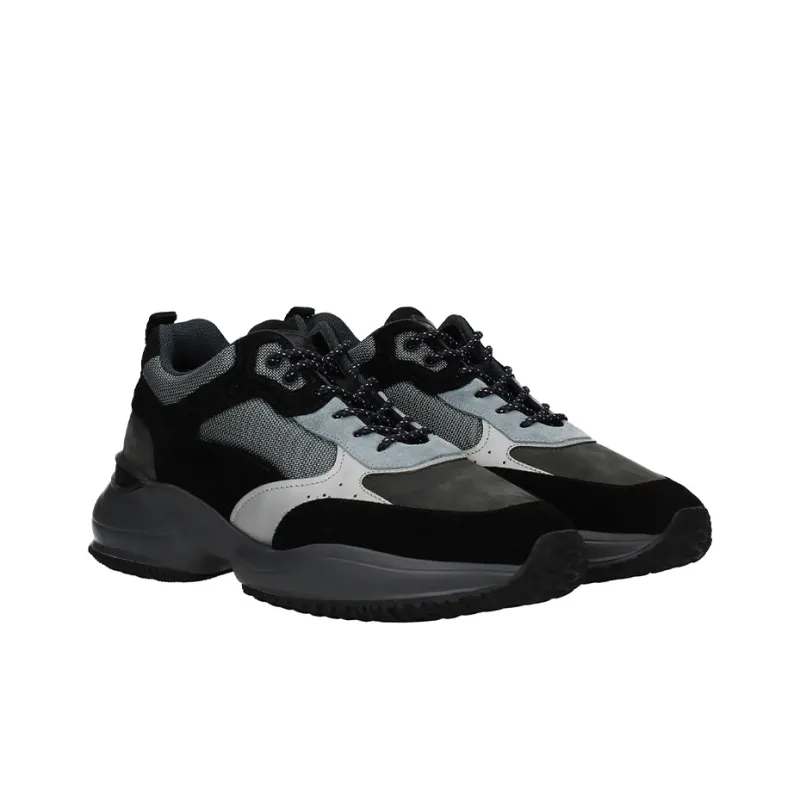 HOGAN Interaction Shock Absorbers Low Top Running Shoes Men's Black-2