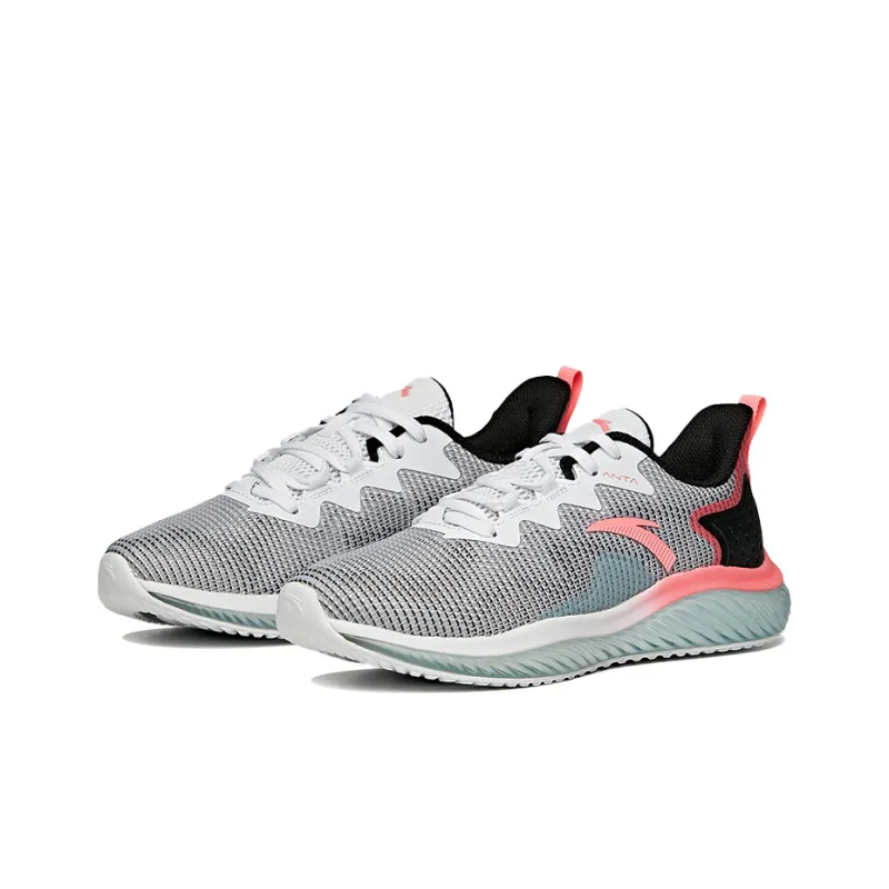 Anta Running Collection Lightweight Low-Top Running Shoes Women's Pink Black White-1
