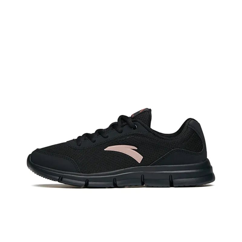 Anta Running Collection Anti Slip Wear Resistant Breathable Lightweight Low Top Running Shoes Women's Black-0