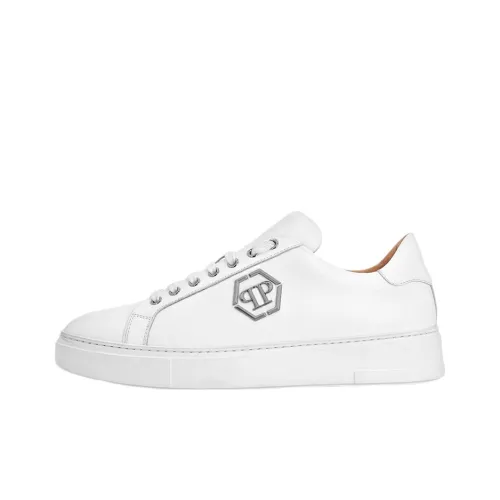 PHILIPP PLEIN Skateboard Shoes Men Low-Top White