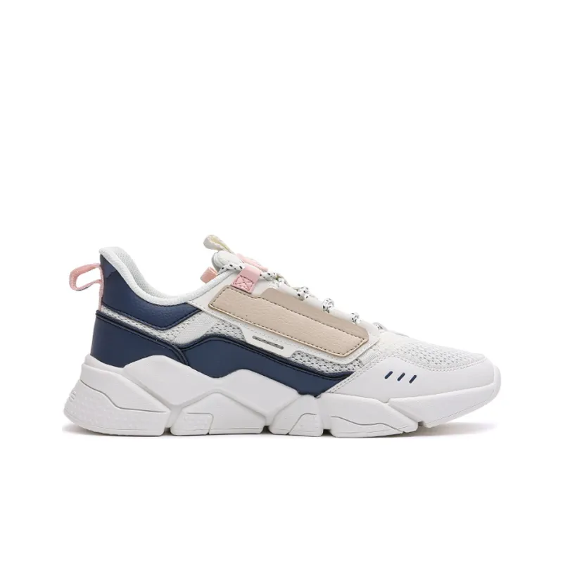 Erke Lead The New Module Series Low Top Running Shoes Women's Ivory White-1