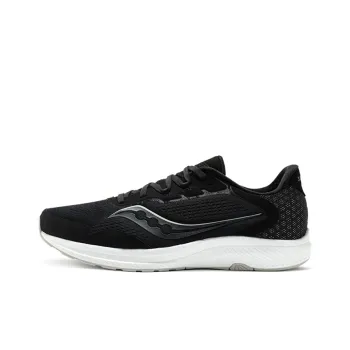 Saucony Freedom 4 Cushioning Anti Slip Wear Resistant Breathability Low Top Casual Running Shoes Men's Black White