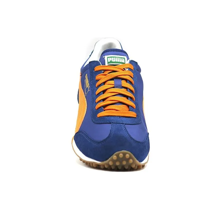 PUMA Whirlwind Classic Anti-Slip And Wear-Resistant Lightweight Low-Top Running Shoes Men's Blue Orange-2