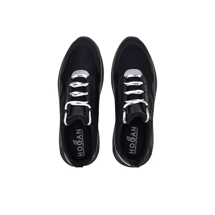 HOGAN Interactive³ Cushioning Anti-Slip And Wear-Resistant Low-Top Casual Shoes Men's Black-4