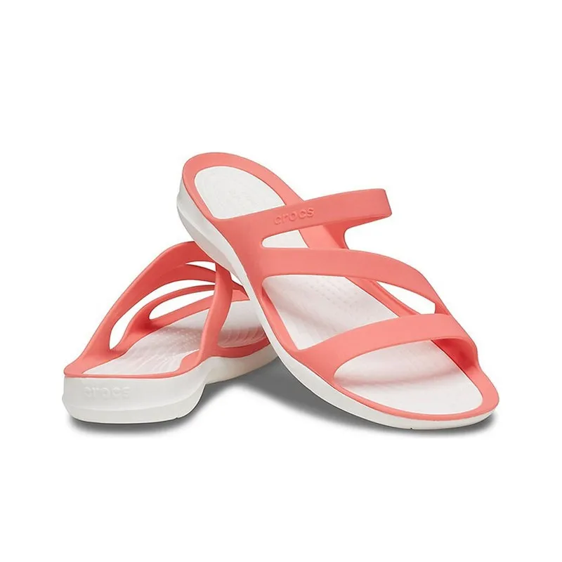 Crocs Soft Sole Cozy Sports Red Sandals Women's-3