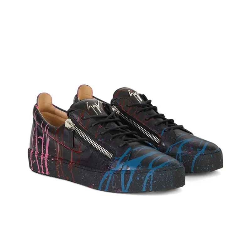 Giuseppe Zanotti/GZ Frankie Low Top Skateboard Shoes Men's Black-2
