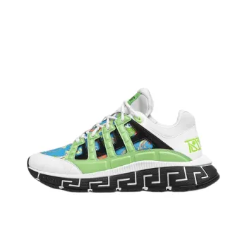 VERSACE Trigreca Cushioning Anti Slip And Wear Resistant Coverage Low Top Casual Shoes Men's Turquoise