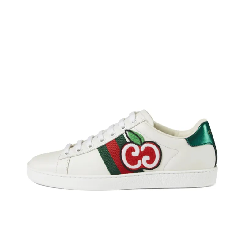 GUCCI Women's Ace Low 'GG Apple Patch White' Women's-0