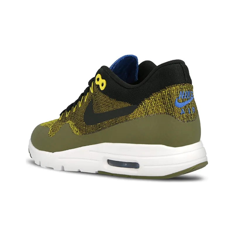 Nike Air Max 1 Cushioned Slip Resistant Abrasion Resistant Low Top Running Shoes Women's Olive Green-3