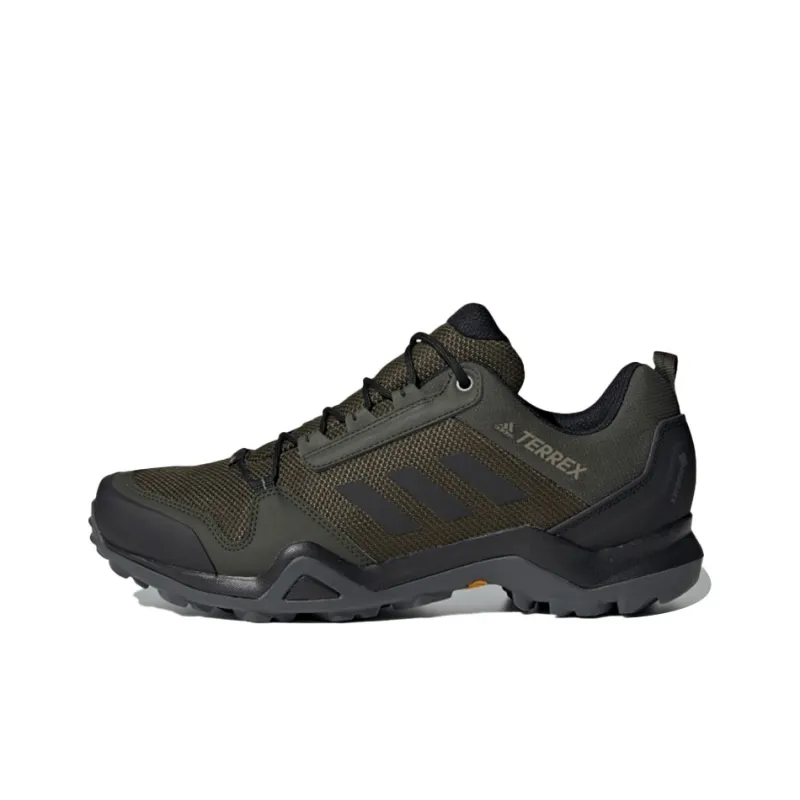 Adidas Terrex AX3 GTX Anti Slip Wear Resistant Low Top Outdoor Shoes Men's Green Black-0