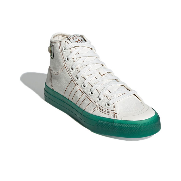 【adidas】NIZZA HI Rf Sn99 ハイカット ロゴ スニーカー ライム Adidas Originals Originals Nizza Hi Rf 'White Green' US M 9