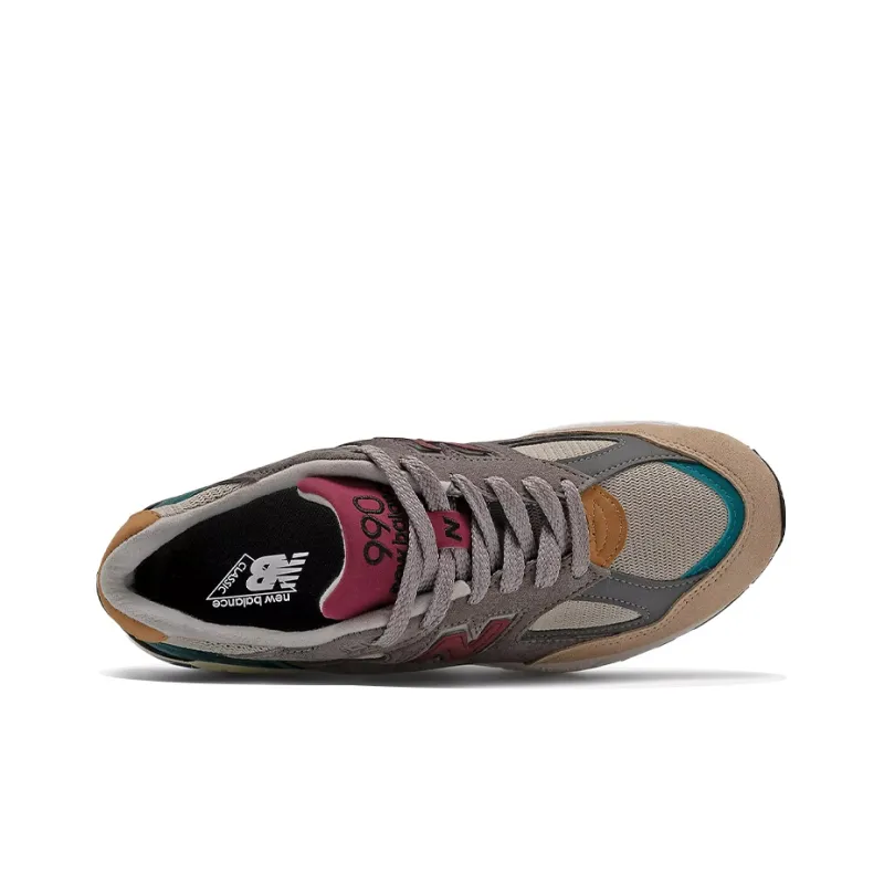 New Balance 990v2 Grey Green Maroon-2