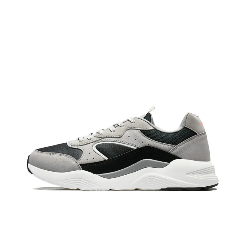 XTEP Lightweight, Wear resistant, And Non slip Low Top Running Shoes Men's Black Gray-0