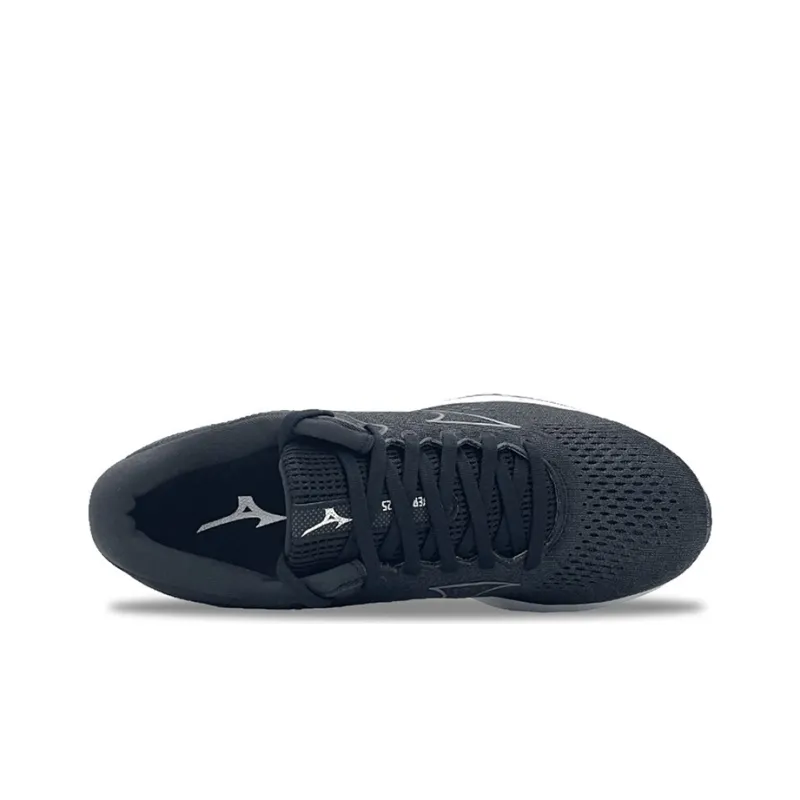 Mizuno Wave Rider 25 Anti Slip And Wear Resistant Breathable Low Top Running Shoes Unisex Black-2