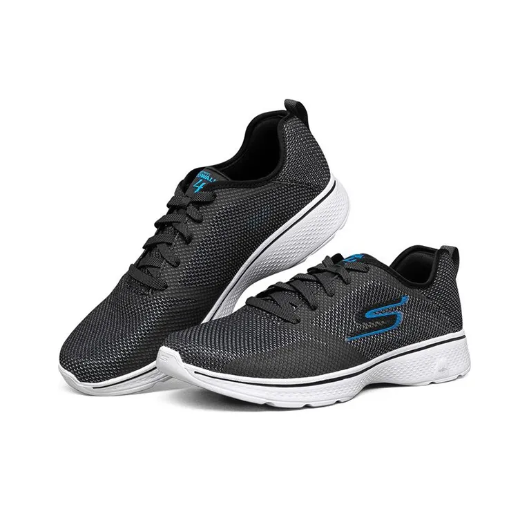 Skechers Go Walk 4 Cushioning Anti Slip And Wear Resistant Low Top Casual Shoes Men's Black Blue-2