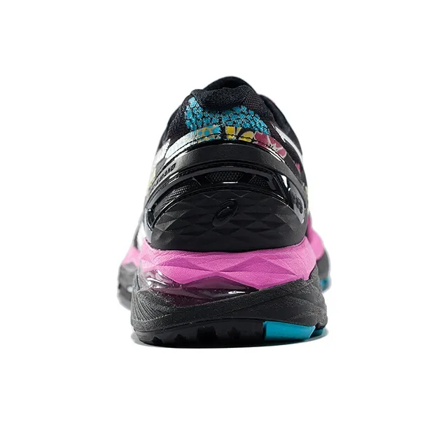 Asics Gel Kayano 23 Durable Breathable Low Top Running Shoes Women's Black Silver Pink-4