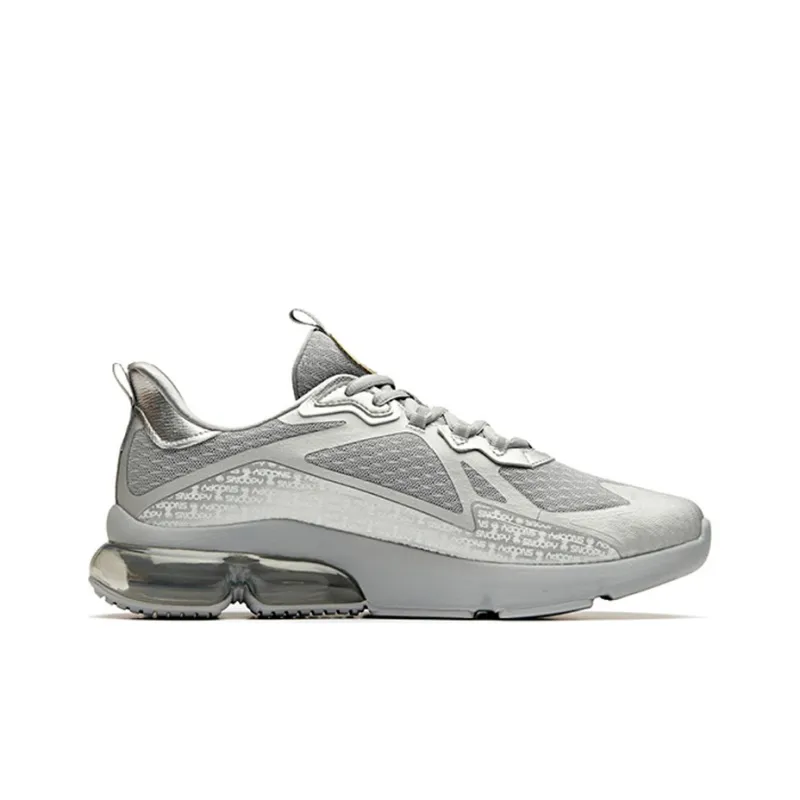 ANTA Running Shoes Men Low Top Dusty Gray/Silver/Fluorescent Mango Orange-1