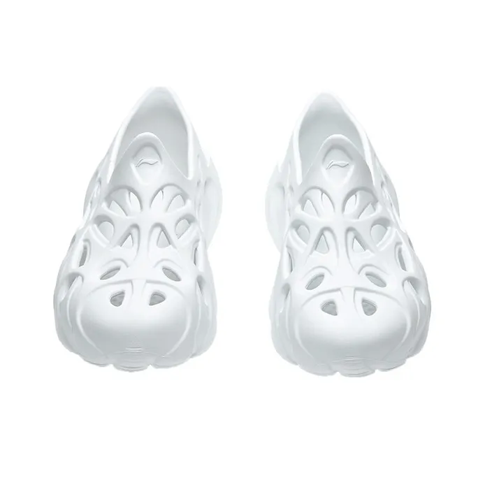 LiNing BADFIVE Fast Recovery Slide Clogs Men's White-4
