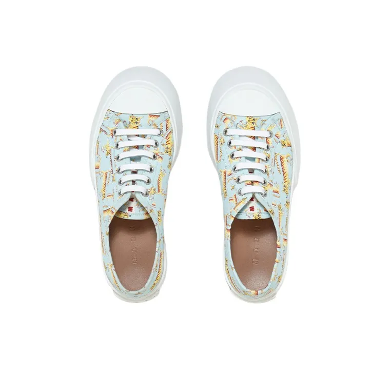 MARNI Low Top Stylish Skateboarding Shoes Women's Smoke Blue Year Of The Tiger Limited Edition-4