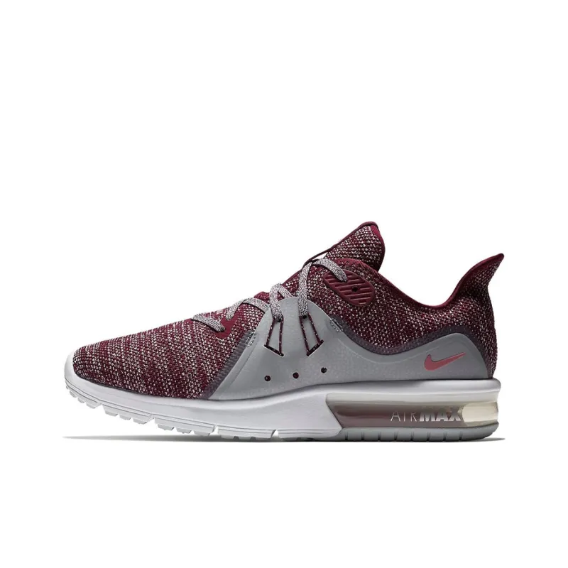 Nike Air Max Sequent Running Shoes Women's Low-Top Red/Gray-0