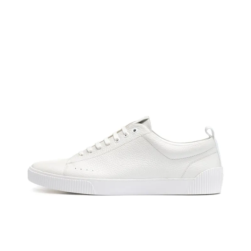 HUGO BOSS Low Top Stylish Skateboarding Shoes Men's White-0
