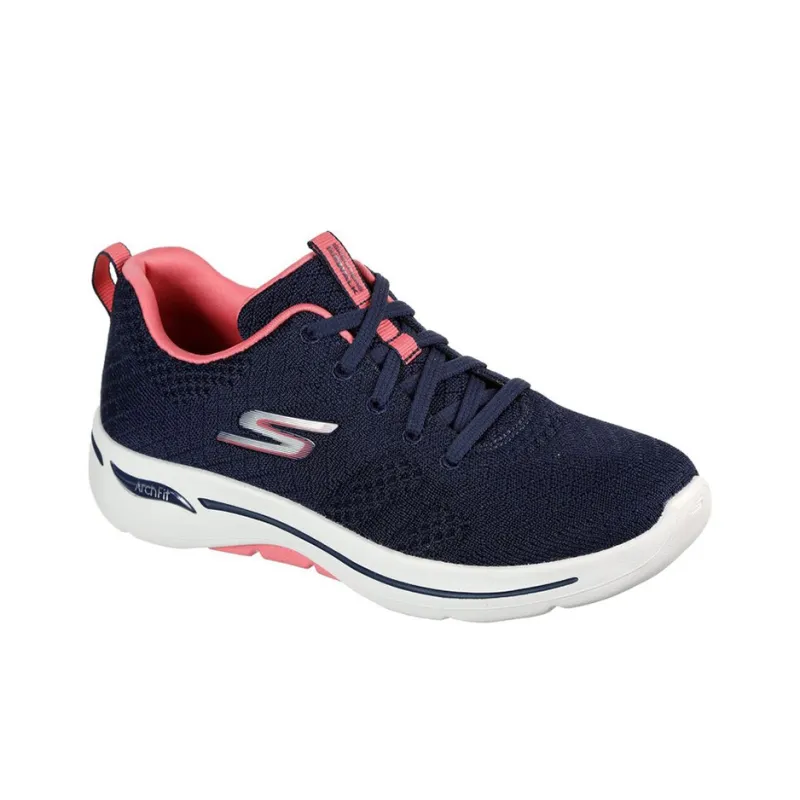 Skechers Go Walk Arch Fit Cushioning Anti-Slip And Wear-Resistant Low-Top Casual Shoes Women's Blue Pink-2